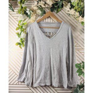 Chaser Cha Sor Women's Grey Gray Flare Long Sleeve Crotchet Back Size MEDIUM
